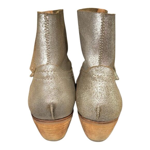 Frye Rubie style Silver Leather Ankle Boots- size 8- perfect condition! - Picture 8 of 9